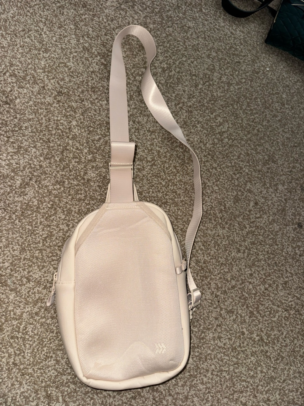 all in motion Cream Crossbody Sling Bag
